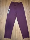 VICTORIA’S SECRET PINK OPEN LEG FLEECE TRACK LOUNGE PANTS BURGUNDY - SMALL - NEW — photo 3