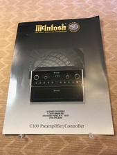 ORIGINAL MCINTOSH-C100 PREAMPLIFIER/CONTROLLER- GRAPHIC BROCHURE D1047