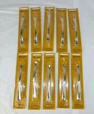 10 NOS Vtg Mid Century Amerock Chrome T-102 Drawer Pulls Cabinet Hardware 