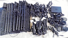 DELL MIXED LOT 44 PIECE, KEYBOARDS, MOUSE, POWER CORDS, DVI CABLES DOCK STATIONS