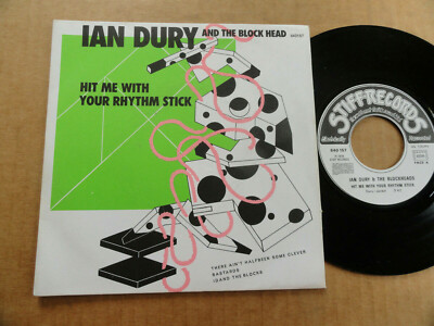 DISQUE 45T IAN DURY AND THE BLOCK HEAD '' HIT ME WITH YOUR RHYTHM STICK ''