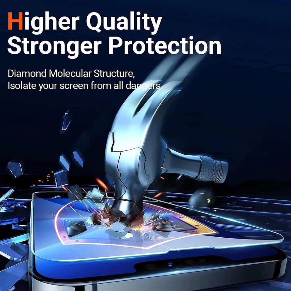 IPHONE TEMPERED GLASS SCREEN PROTECTOR For 15 13 12 14PRO MAX Mini X XR XS 8,7,6 - Image 2 of 3