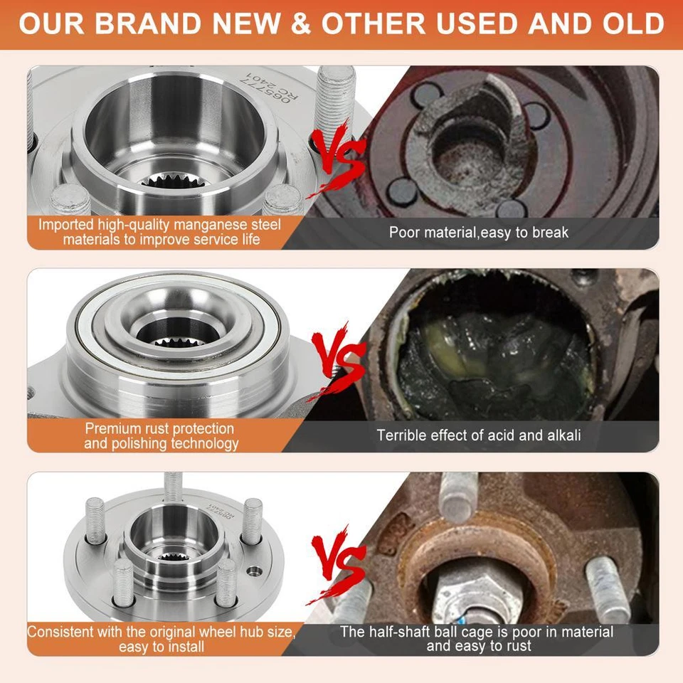 Set of 2 Front Wheel Hub Bearing For 2006-2013 Land Rover Range Rover Sport Foto 2 de 4