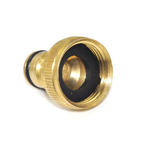 Adattatore rubinetto ottone filettato 1-3 pezzi 3/4 pollici tubo acqua giardino connettore tubo rapido - Foto 4 di 13
