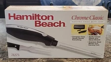 NEW Vintage Hamilton Beach Chrome Classic Electric Knife w/Storage Case 74275
