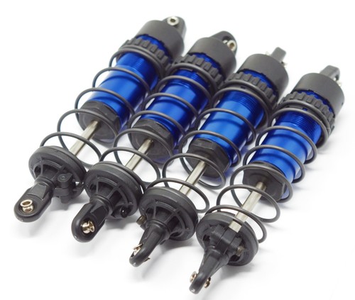 Fits Traxxas 89086-4 1/10 Wide-MAXX - SHOCKS (BLUE-Anodized dampers & springs