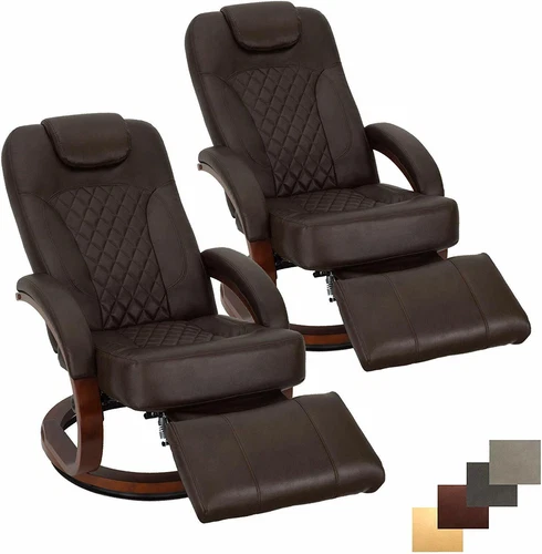 RecPro Nash 28" RV Euro Chair Recliner Swivel Base Ergonomic RV Furniture 2-Pack