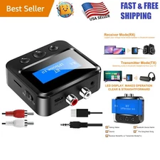 Compact Bluetooth Audio Receiver & Transmitter for TVs and PCs - 33ft Range