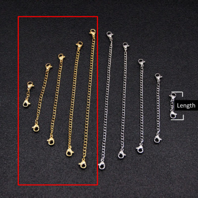 Stainless Steel Necklace Bracelet Extension Extender Chain Jewelry 3'' or 6''