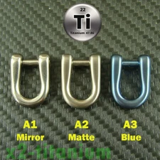Titanium U/D shaped shackle Mirror / Matte / Blue for key chain EDC gear XTi213