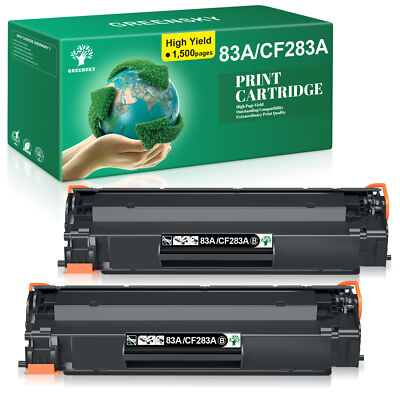 2 NON-OEM CF283A Toner Cartridge for HP 83A Laserjet Pro MFP M125a M125rnw M225