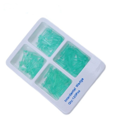 120 Pcs/Box Dental Autoclavable Plastic Interdental Wedges Matrix Matrices Tool