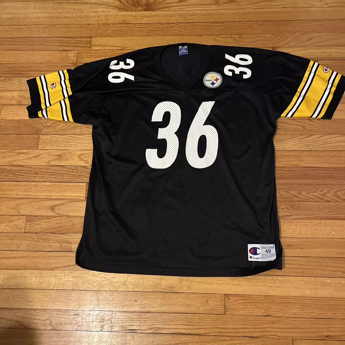Vintage Pittsburgh Steelers Jersey Mens 48 Black Champion NFL