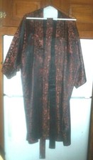 Beautiful 1950's silky rayon acetate Oriental motif robe- LG/XL 
