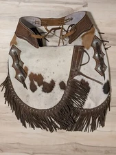 Custom Made Adult Leather Chinks/Hair On Cowhide/New Chaps/Hand Made In USA