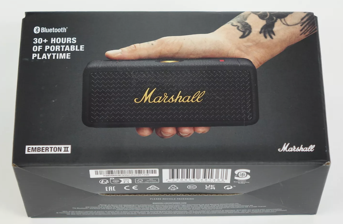 MA6) Marshall Emberton II Portable Bluetooth Speaker - Black MA6) Marshall Emberton II Portable Bluetooth Speaker - Black