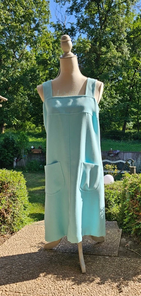 YSL Yves Saint Laurent Vintage Kleid Gr.42 Sommerkleid Türkis Damenkleid  - Bild 3 von 4