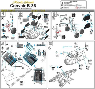 1/144 Metallic Details MDR14417 for Convair B-36
