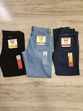 NWT MENS RUSTLER HEAVY WEIGHT DENIM JEANS REG. FIT /RELAXED FIT