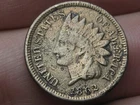 1862 Copper Nickel Indian Head Cent Penny- Fine Details