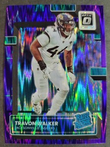 Travon Walker 2022 Panini Optic#225 Purple Shock Prizm Rated Rookie Card