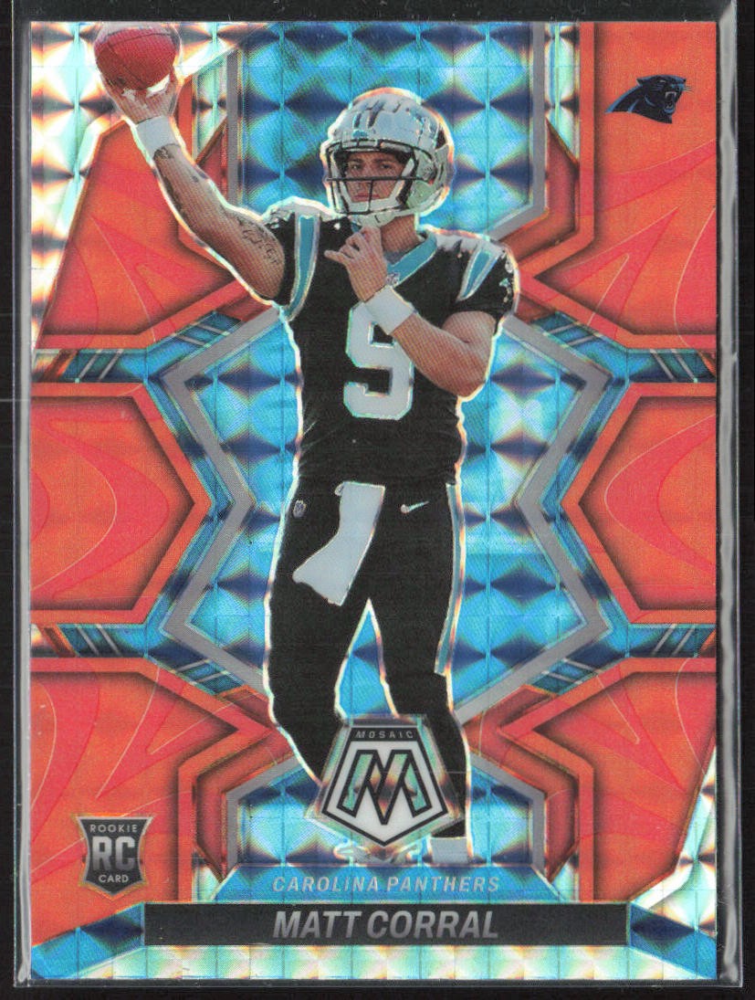 2022 Panini Mosaic #304 Matt Corral Mosaic Reactive Orange