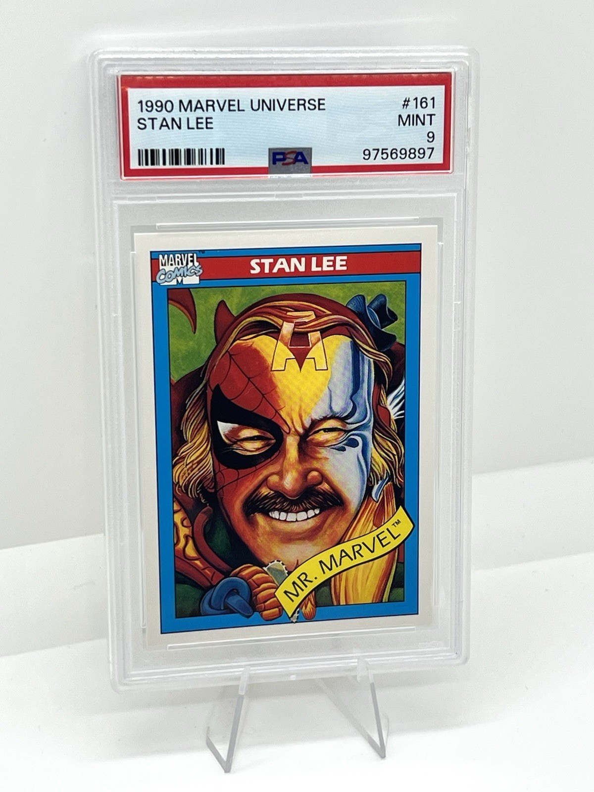 1990 Marvel Universe Spider-Man Presents: #161 Stan Lee - Mr. Marvel PSA 9 MINT