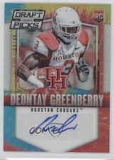 2015 Prizm Collegiate Draft Picks Tie-Dye 8/49 Deontay Greenberry #166 Auto rd4