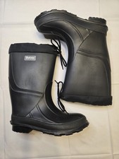 Vtg Lacrosse Brand Insulated Rubber Boots Youth Size 4/Women Size 6 Black USA