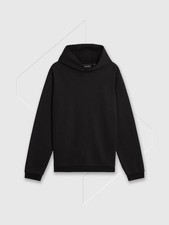 Lyle and Scott Logo Brushback Pullover Hoodie Black
