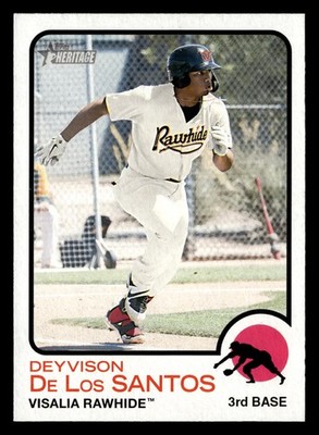 Deyvison De Los Santos Heritage Minor League #3 Rawhide DIAMONDBACKS ROOKIE
