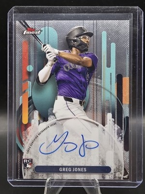 2025 Topps Finest #FA-GJO RC Auto Greg Jones Colorado Rockies