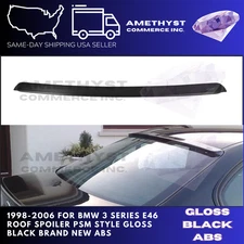 1998-2006 for Bmw 3 Series E46 Roof Spoiler Psm Style Gloss Black Brand New Us