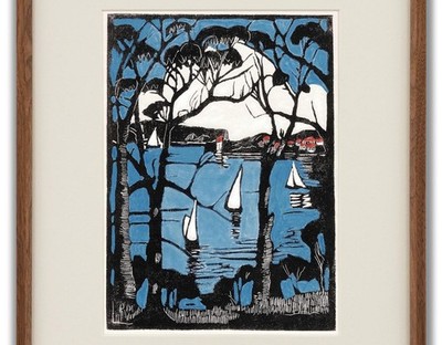 Australian Wildflower Painting Margaret Preston Art Deco Sydney harbour