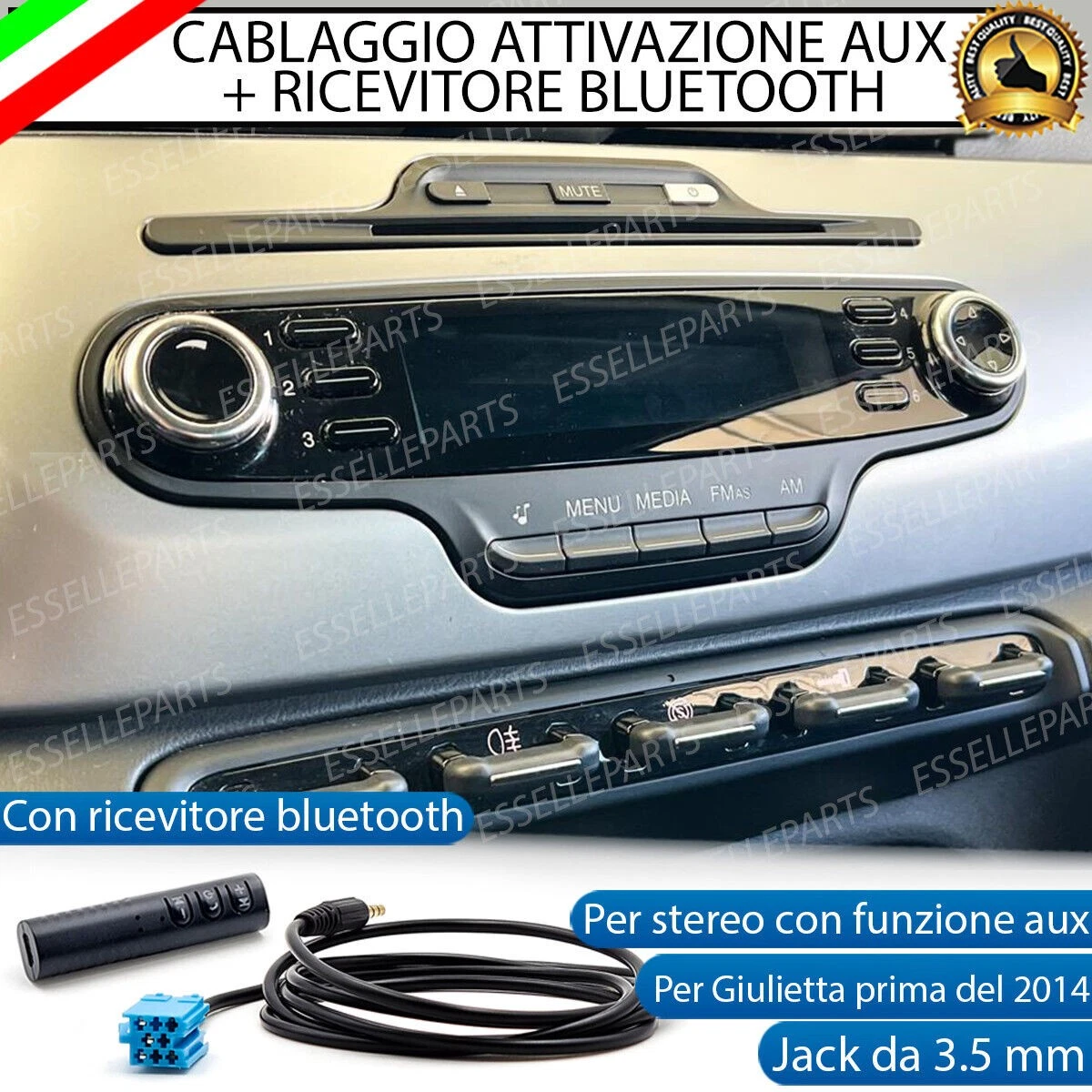 Cavo Adattatore Bluetooth 5.0 AUX Per Honda Goldwing GL1800 - Ascolta Musica Dallo Smartphone In Moto - 3