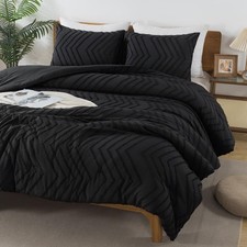 Andency Black California King Comforter Set, Boho Cal King Soft Warm Tufted N...