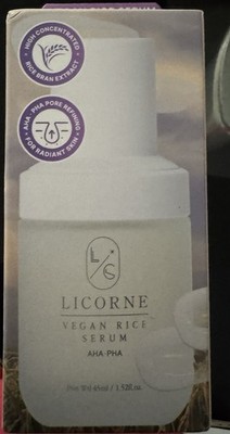 Licorne Vegan Rice Serum AHA-PHA 45ml Intense Hydration Pore Refining