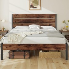 Queen Bed Frame with Headboard and Footboard, with under Bed Storage, All-Metal