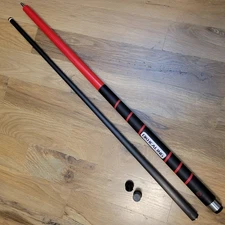 12.9mm Carbon Fiber RED Sport Wrap Break Cue Pool Stick OKHealing Phenolic Tip