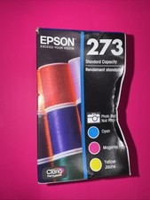 EPSON 273 PHOTO BLACK TRI COLOR CYAN MAGENTA YELLOW Genuine EXPIRES 06/2026