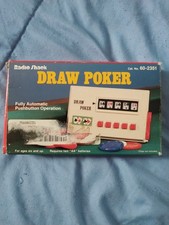 Gioco di carte poker radio shack draw vintage anni 80 Japan 60-2351 elettronico funzionante 