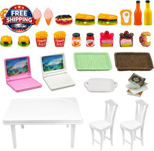 30 Pcs Miniature Food  Drinks for Dollhouse Playsets - Fun Accessories