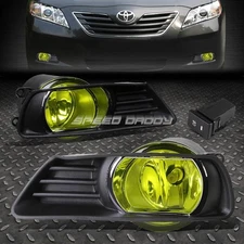 FOR 07-09 TOYOTA CAMRY AMBER LENS BUMPER DRIVING FOG LIGHT LAMPS W/BEZEL+SWITCH