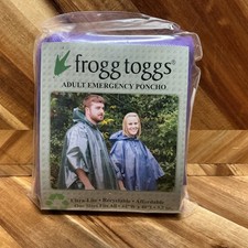 Frogg Toggs Adult Emergency Poncho Ultra-Lite Recyclable Purple OSFA