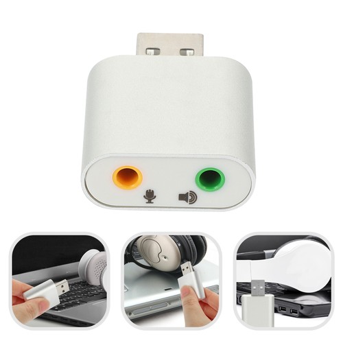 Adaptateur de son stéréo externe USB en aluminium lourd pour et - Afbeelding 7 van 12