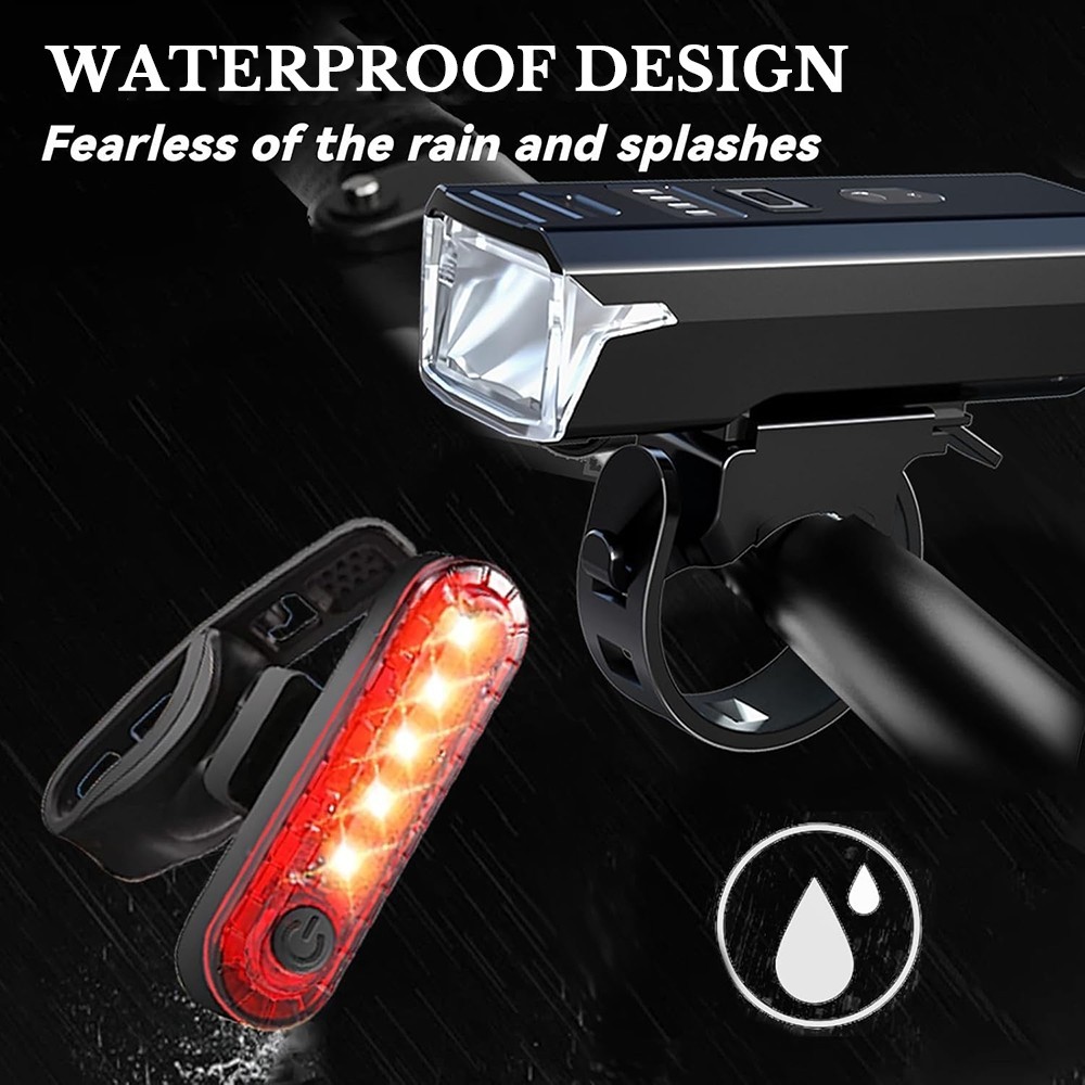 Bicycle Super Bright 9000LM LED Bike Light USB Rechargeable Front Rear Headlight