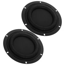 2 Pcs Bass Radiator Round Speaker Diaphragm Replacement Woofer Part