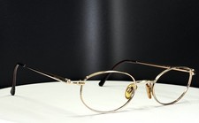 VTG ANNE KLEIN K1046 6010 Unisex Gold Oval Full Rim Eyeglasses FRAMES ONLY