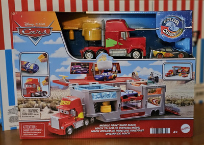 2024 Disney   Pixar - CARS Color Changers - Mobile Paint Shop Mack w/ McQueen