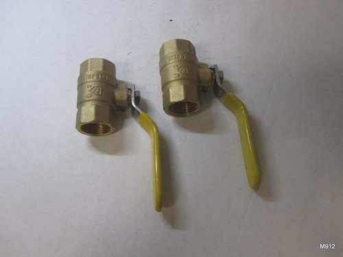 Set of 2 | NSF61-8 | 3/4" BRASS BALL VALVE COPPER X COPPER ( 600 WOG )